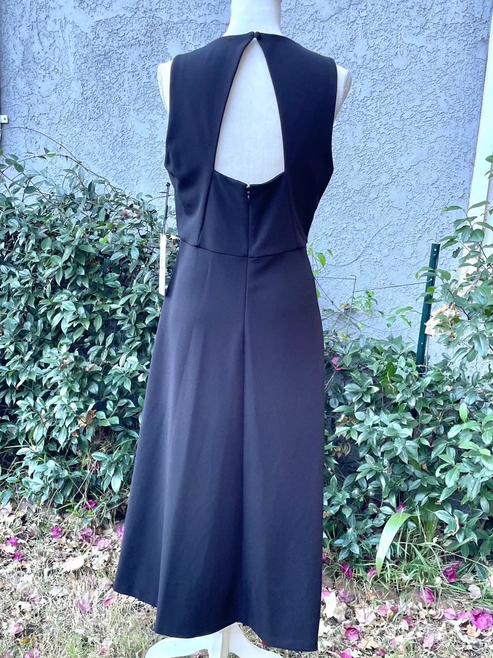 Calvin Klein Sleeveless Midi Dress Keyhole Back Size 8 - Picture 6 of 12